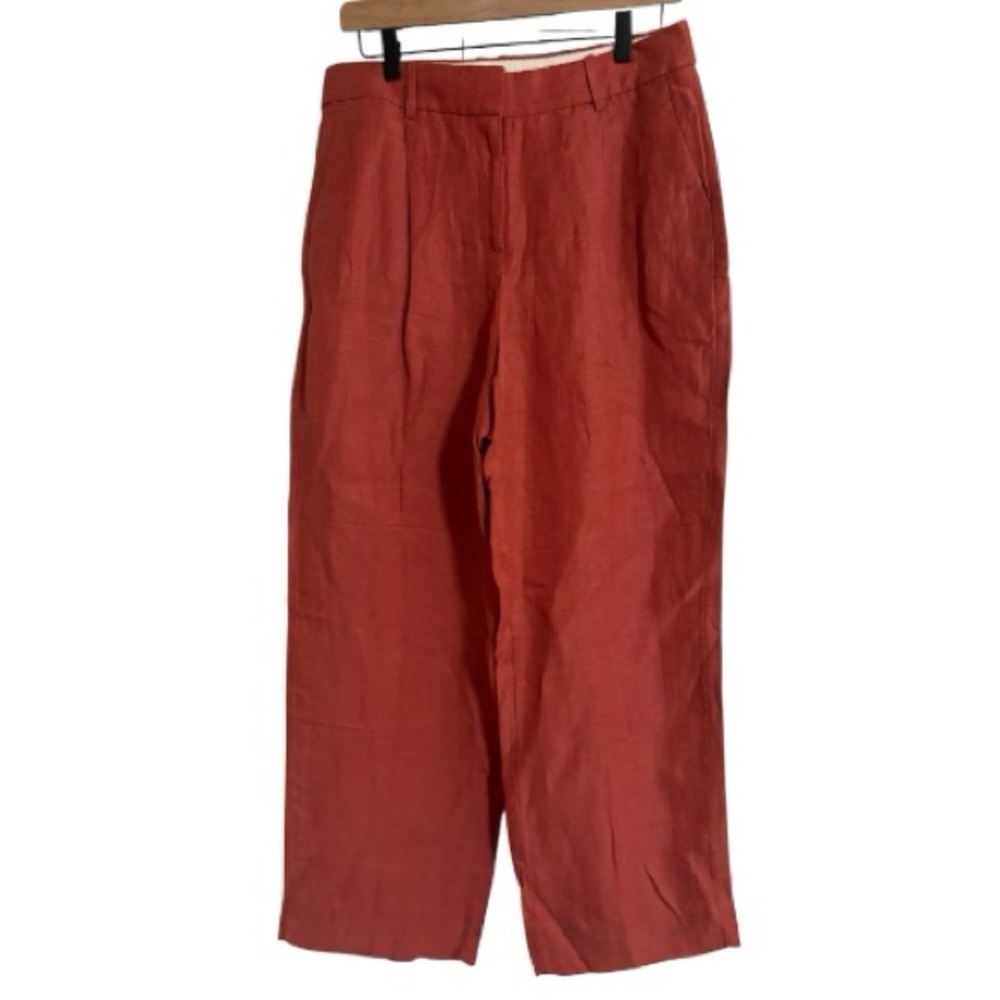 J. Crew Linen Pants Size 10 Pleated Trousers